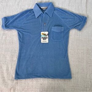 Vintage 70’s Morro Bay Terry Cloth Blue Men's Shirt